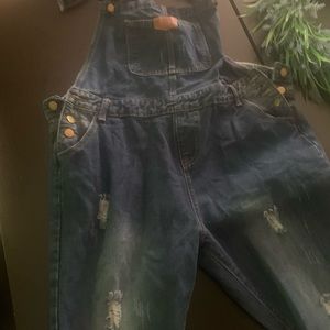 Overall jeans, ladies XL great condition,stylish